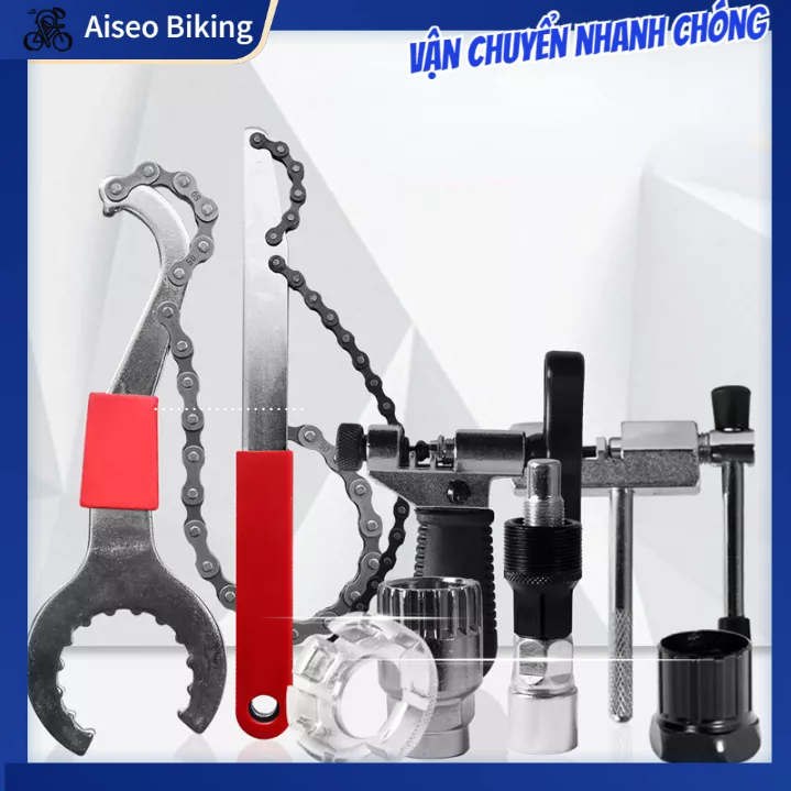 Aiseo Biking Bộ 5 Dụng Cụ Sửa Chữa Xe Đạp Cắt Xích Bánh Đà Dưới Giá Đỡ Tháo Lắp Các Phận
