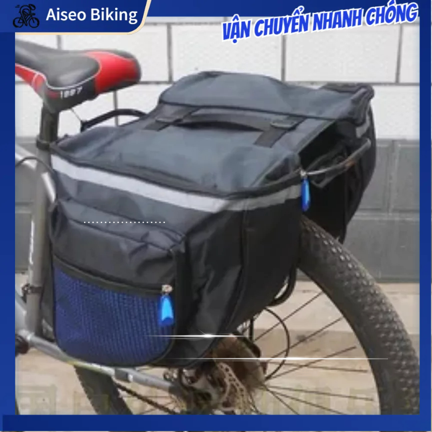 [SẴN] Túi Đôi Xe Đạp Đường Núi Chống Nước, Túi treo hành lý đằng sau chống nước, Túi Đôi Treo Hành Lý Sau Yên Xe Đạp 25L Aiseo Biking