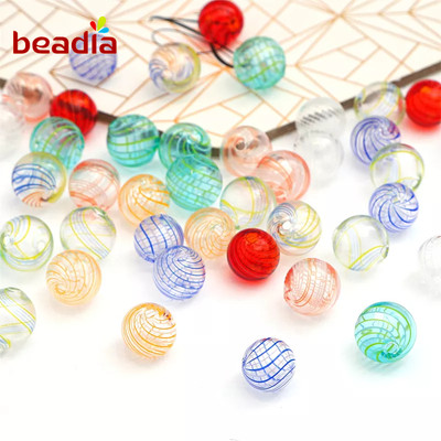 Beadia 1 Túi Hạt Thủy Tinh Rỗng Họa Tiết Vẽ Tay Đáng Yêu Thời Trang Dùng Làm Trang Sức Thủ Công DIY