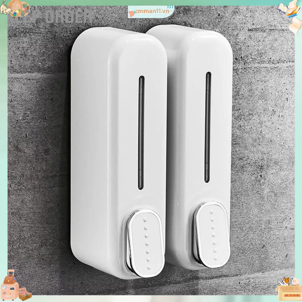 Keep order Hộp đựng xà phòng thủ công 300ml Nhấn hộp sữa tắm treo tường bằng nhựa ABS cho khách sạn gia đình