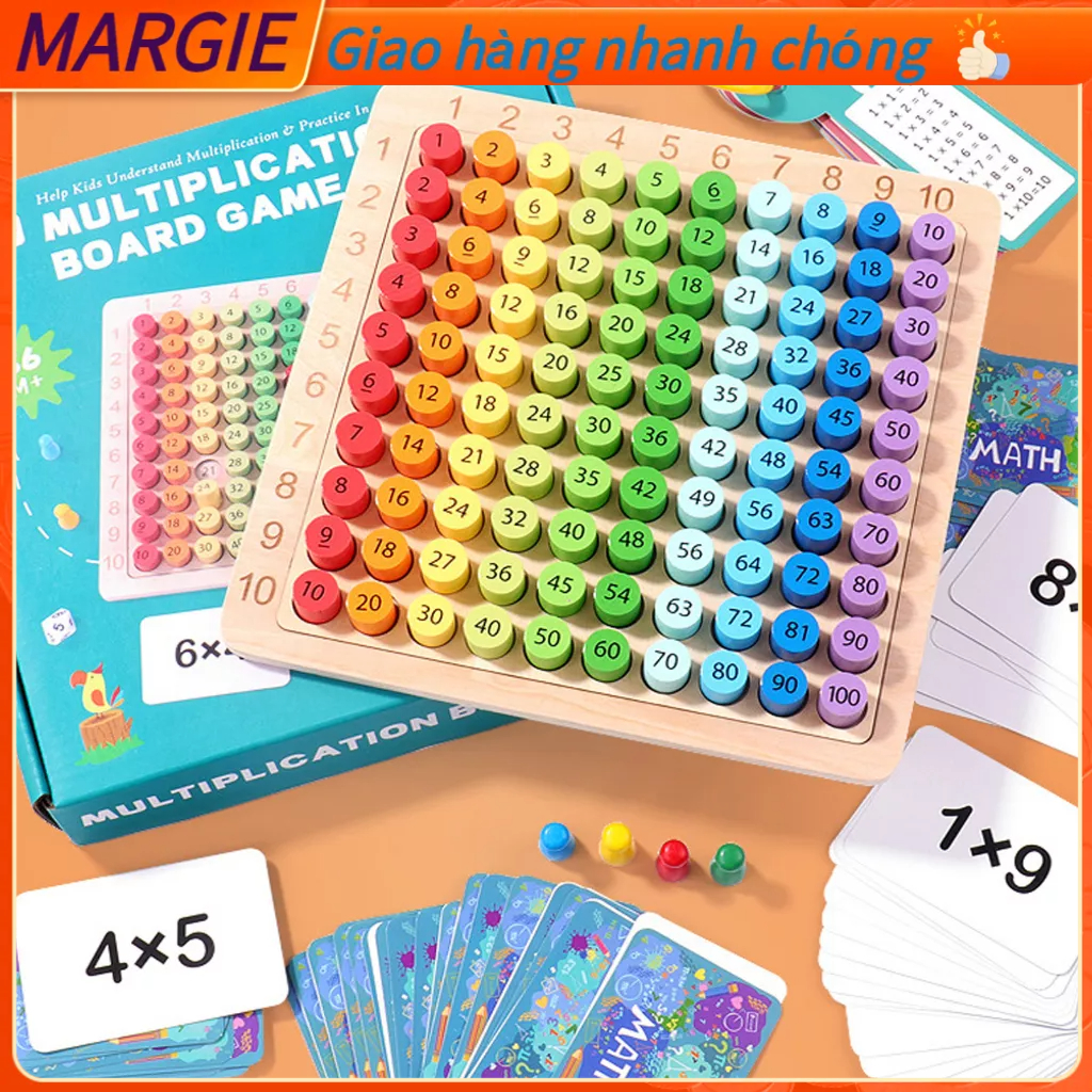 học số thông minh Bảng cửu chương 3 trong 1 bằng gỗ MARGIE S.