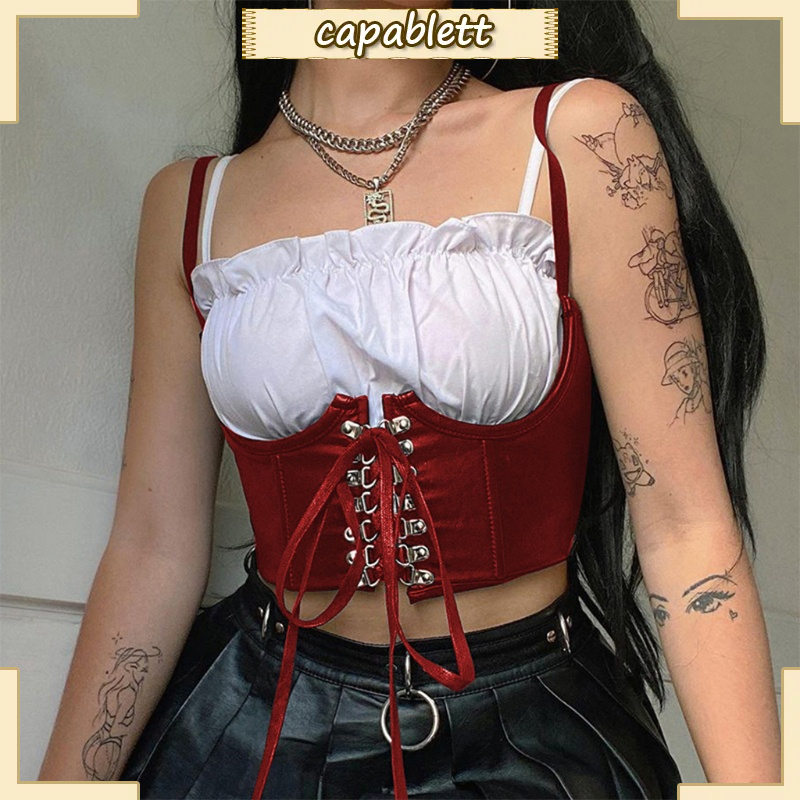 Thắt lưng nịt eo bằng da phong cách Steampunk, đai eo thắt lưng corset
