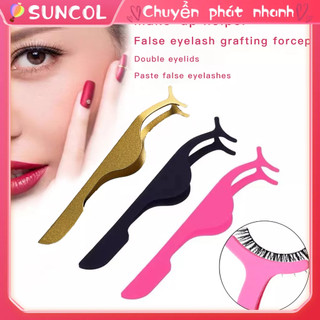 Dụng cụ uốn cong lông mi giả, nhíp gắn mi giả hình, ứng dụng kẹp uốn giả suncol