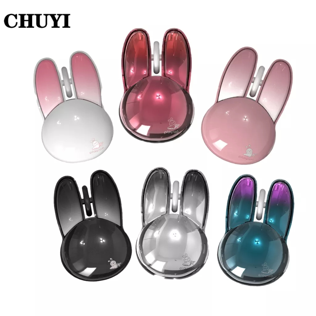 CHUYI chuột không dây bluetooth 2.4Ghz Hình Thỏ 3D Dễ Thương