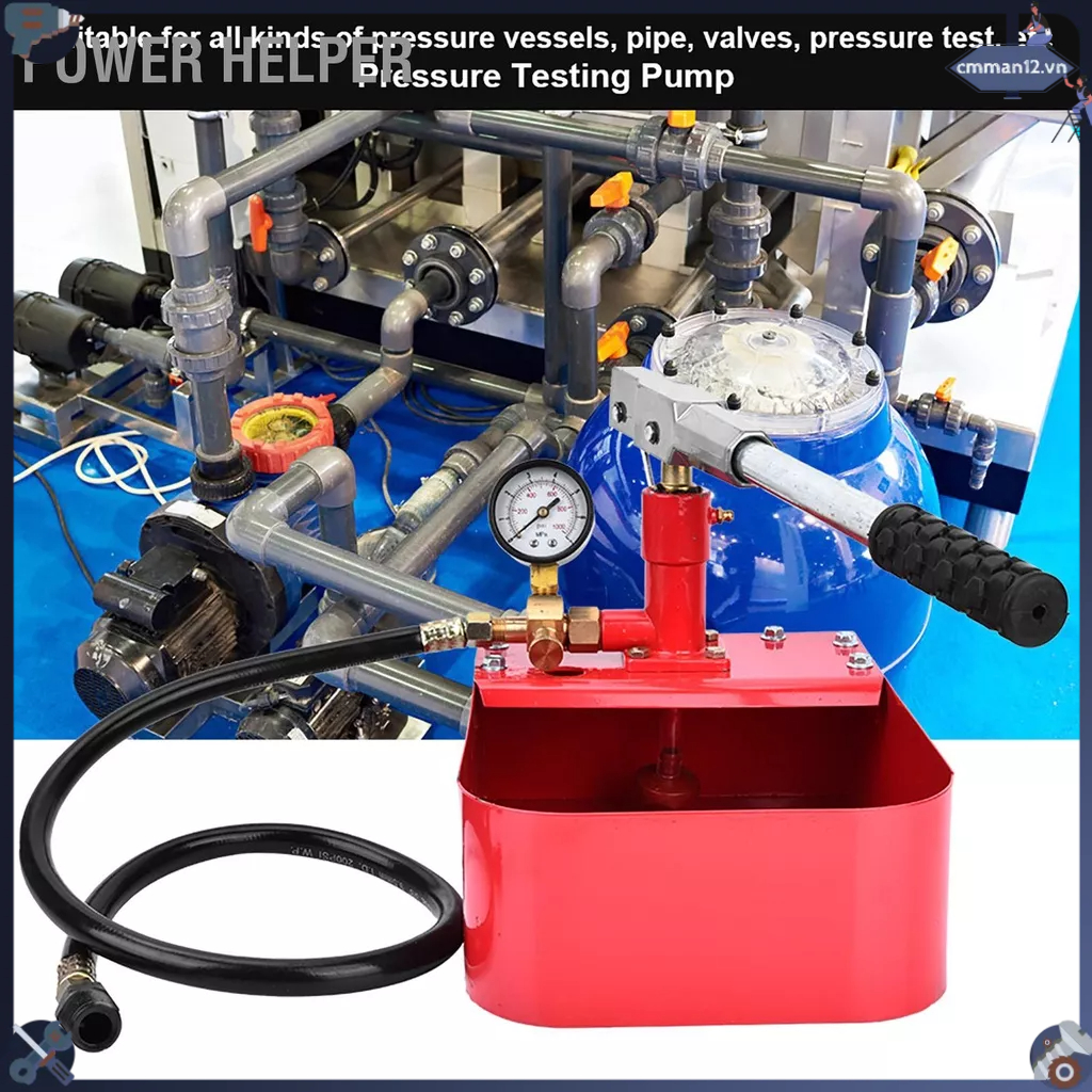Power Helper 1000PSI 7MPa Bằng Tay Kiểm Tra Thủy Lực Bơm Ống Van Áp Nước Dụng Cụ Cầm
