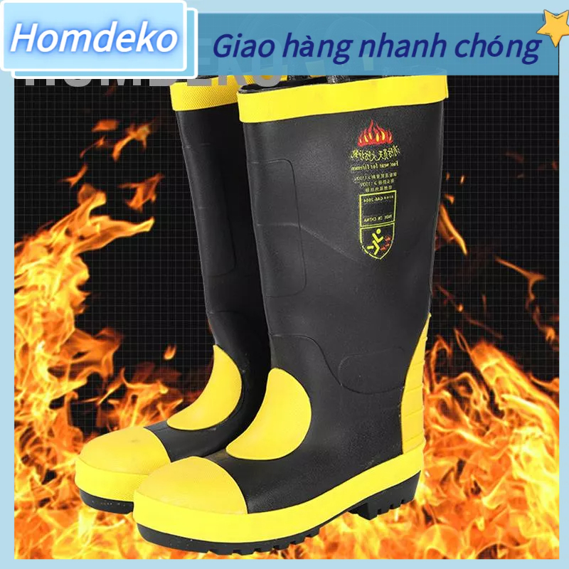 Cứu hộ khẩn cấp ủng cao khả năng chịu nhiệt cách su chống cháy trượt Homdeko Z.