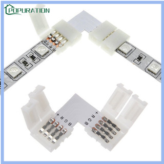 Đầu nối chia đèn LED RGB 5050 4 chân hình chữ L góc phải 10mm