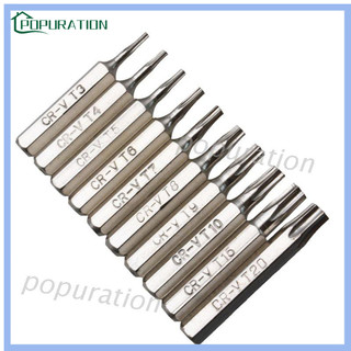 Set 10 đầu tua vít Cr-V Torx T3 T4 T5 T6 T7 T8 T9 T10 T15 T20 chất lượng cao