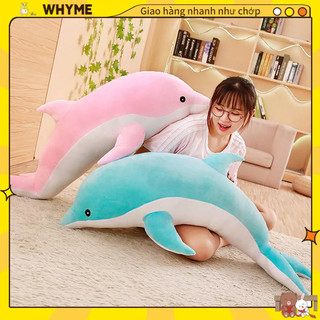   Sẵn hàng  Thú Nhồi Bông Hình Cá Heo Đáng Yêu Cho Bé Gấu Bông Mềm Mại Quà tặng Bạn bè-  Gối Ôm Hình Cá Heo WHYME 