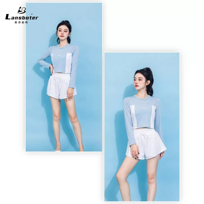 Bộ Đồ Bơi Che Bụng Dáng Ôm Dài Phong Cách Cảnh Sát Thời Trang Mùa Hè Mới Cho Nữ