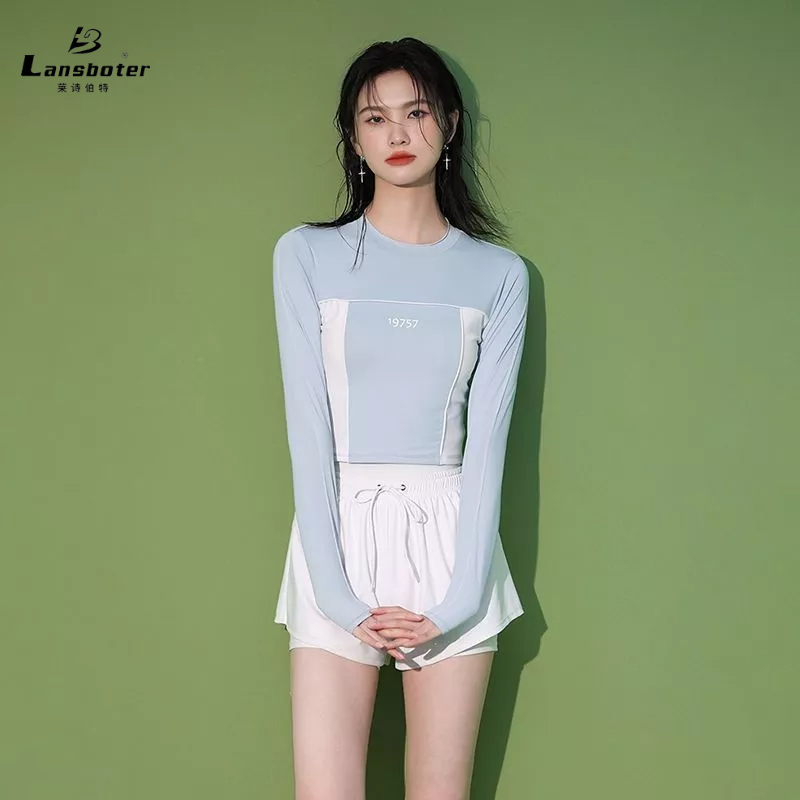 Bộ Đồ Bơi Che Bụng Dáng Ôm Dài Phong Cách Cảnh Sát Thời Trang Mùa Hè Mới Cho Nữ