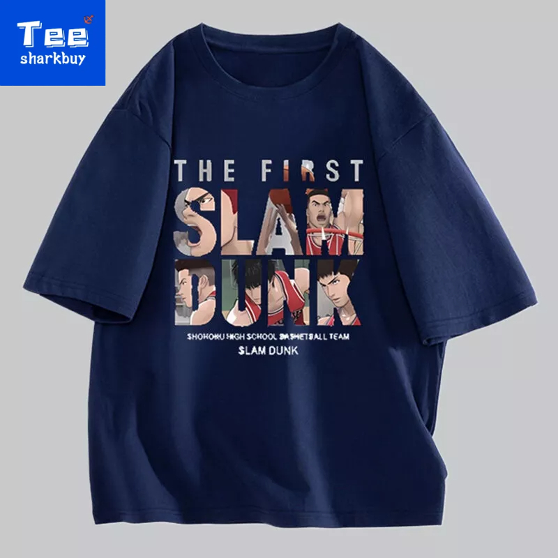 Áo thun unisex TEESHARKBUY 100% cotton ngắn tay với nhiều màu tùy chọn plus size S-3XL
