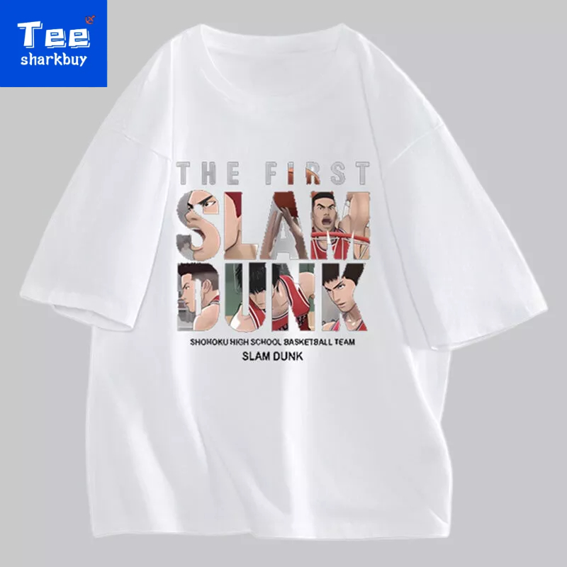 Áo thun unisex TEESHARKBUY 100% cotton ngắn tay với nhiều màu tùy chọn plus size S-3XL