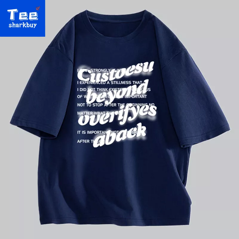 Áo thun nam TEESHARKBUY 100% cotton tay ngắn size lớn S-3XL nhiều màu tùy chọn