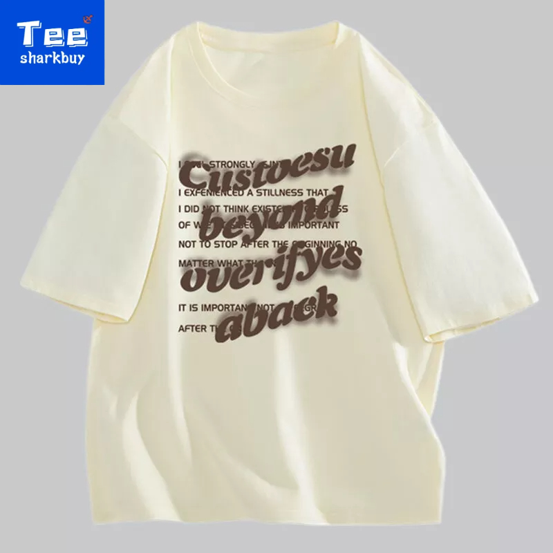Áo thun nam TEESHARKBUY 100% cotton tay ngắn size lớn S-3XL nhiều màu tùy chọn
