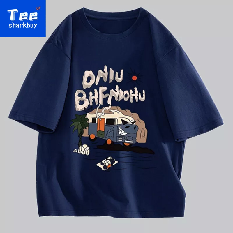Áo thun nam ngắn tay Unisex T-shirt 100% cotton Plus Size Đen/Trắng/Hạnh nhân/Xanh dương/Xám S-3XL