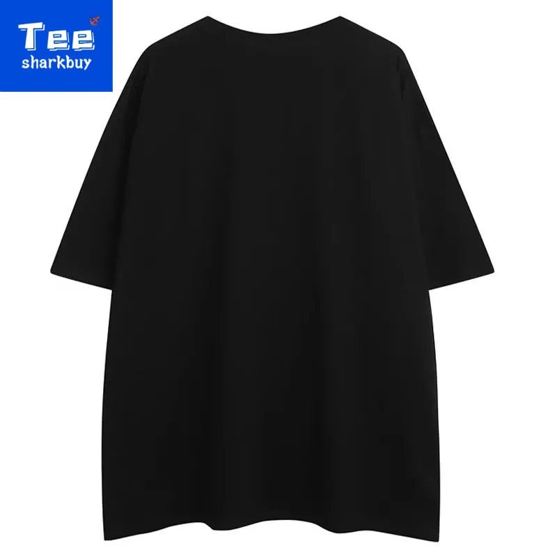 Áo thun nam ngắn tay Unisex T-shirt 100% cotton Plus Size Đen/Trắng M-3XL
