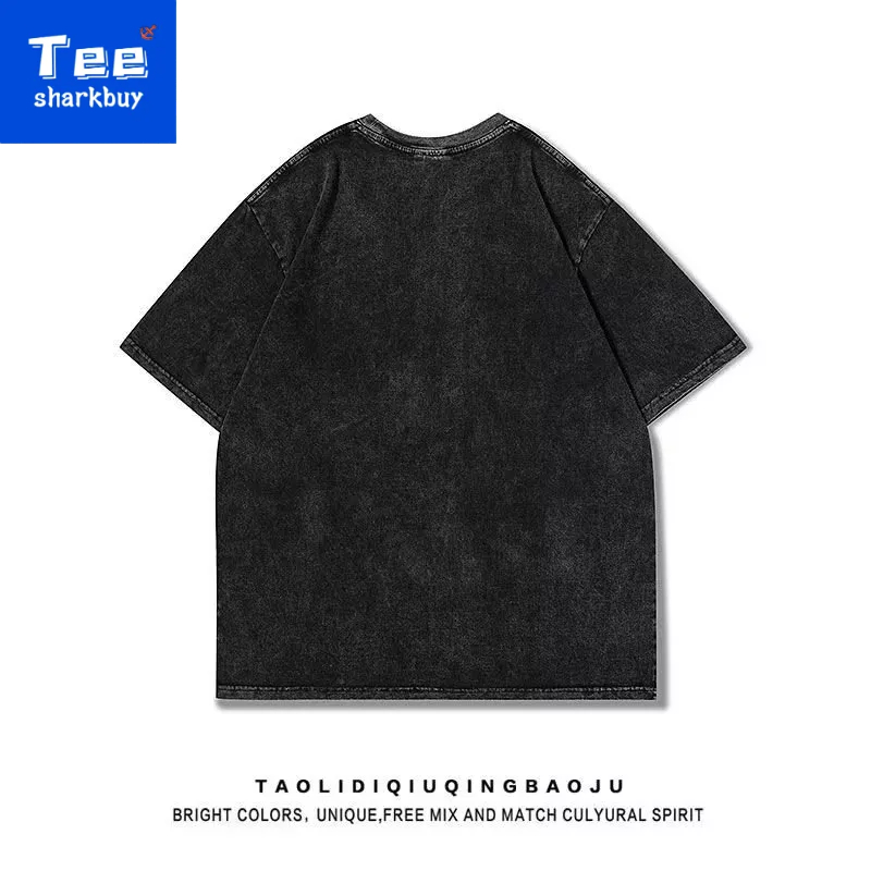 Áo thun unisex TEESHARKBUY dáng rộng tay ngắn plus size M-4XL