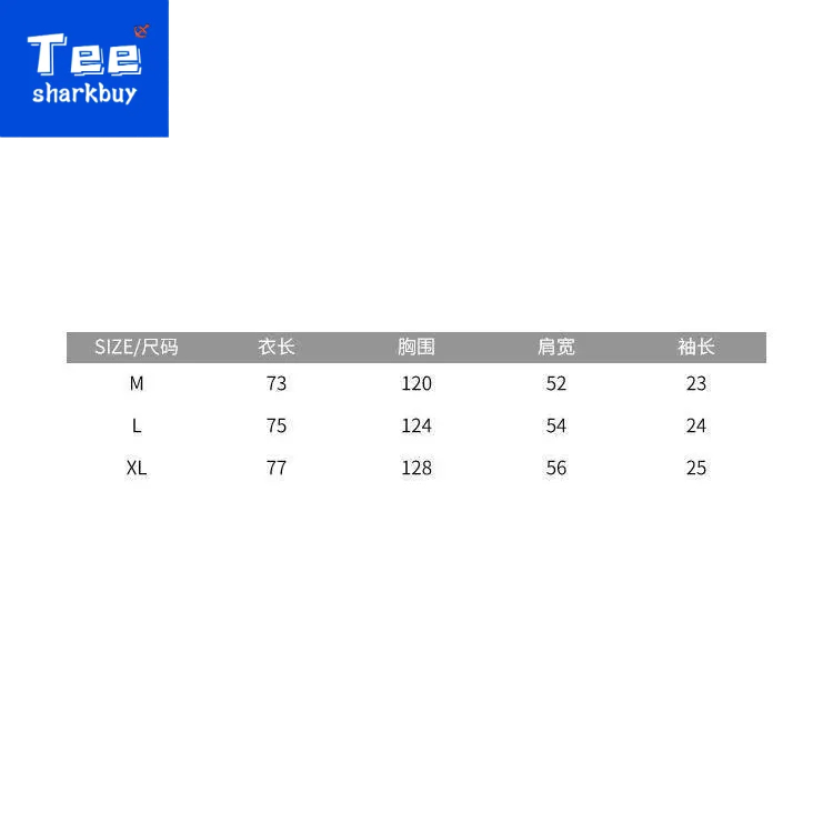 Áo thun unisex TEESHARKBUY dáng rộng tay ngắn plus size M-4XL