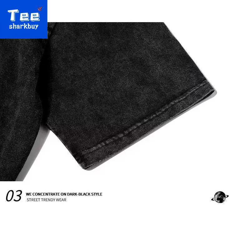 Áo thun unisex TEESHARKBUY dáng rộng tay ngắn plus size M-4XL