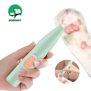 Tông đơ cạo lông bàn chân mini DORRIKEY dạng sạc có đèn LED cho thú cưng