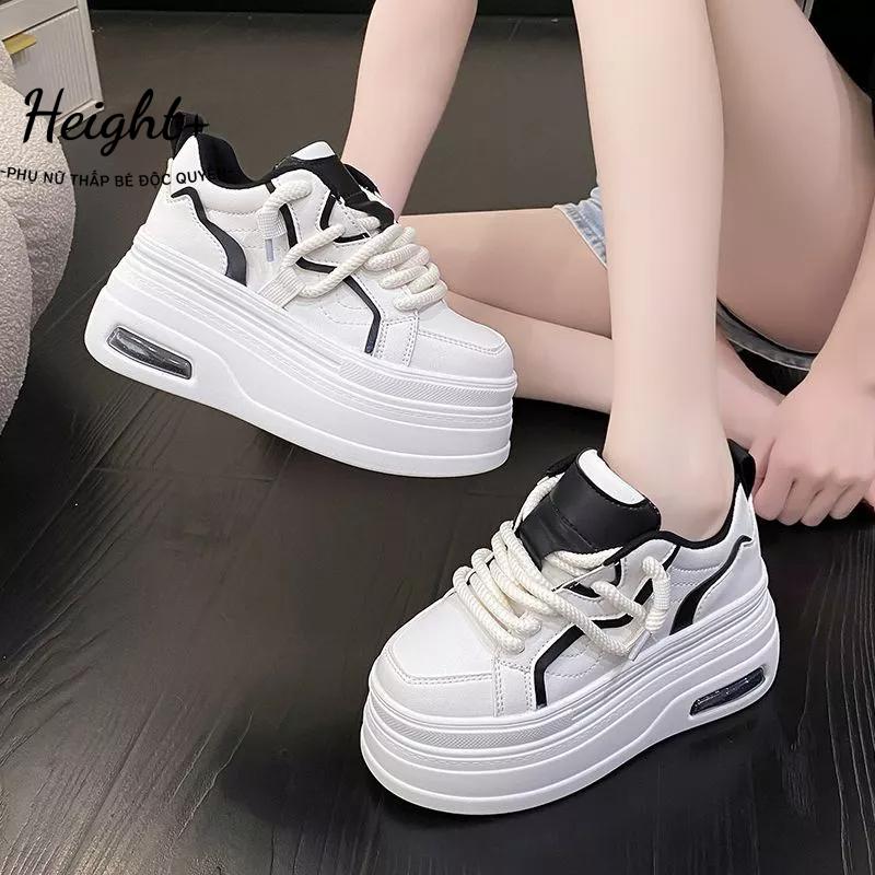 Giày Thể Thao Đế Dày 8cm Tăng Chiều Cao 8cm Phong Cách Mới Mùa Thu 2023