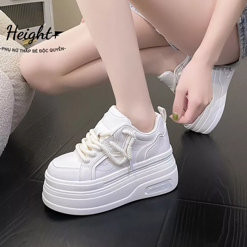 Giày Thể Thao Đế Dày 8cm Tăng Chiều Cao 8cm Phong Cách Mới Mùa Thu 2023