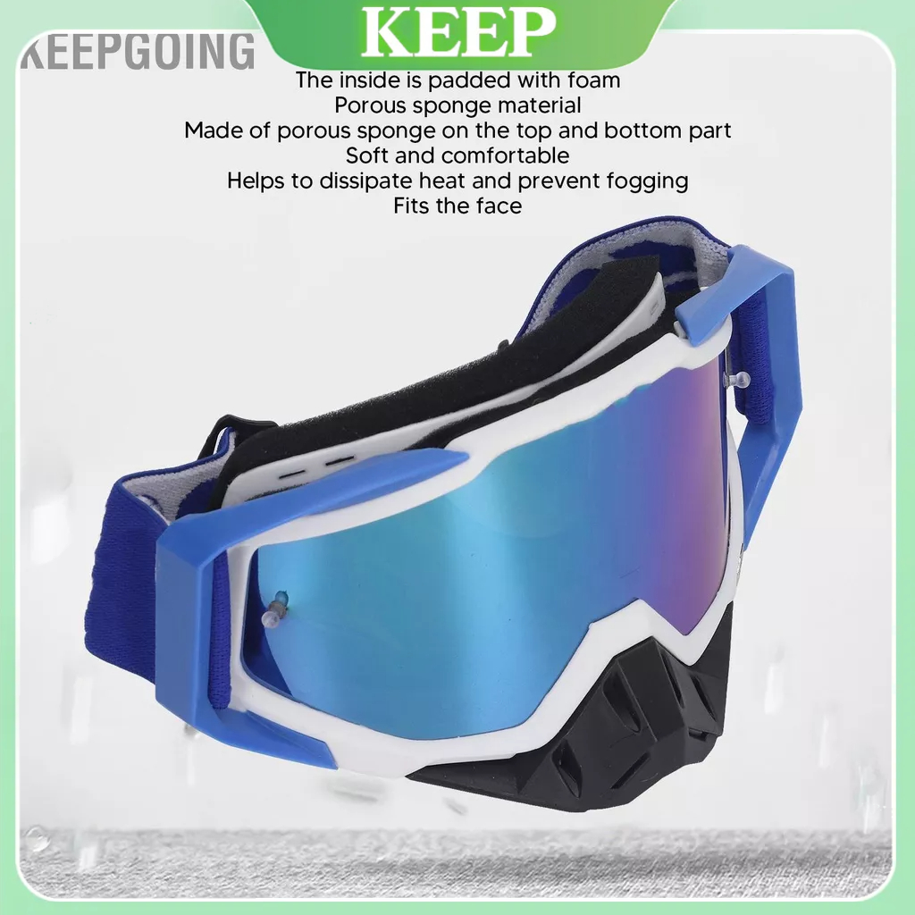 Keepgoing Kính Xe Máy Chống Gió Tia UV Sương Mù Va Đập Mũ Bảo Hiểm Đua Nam Nữ