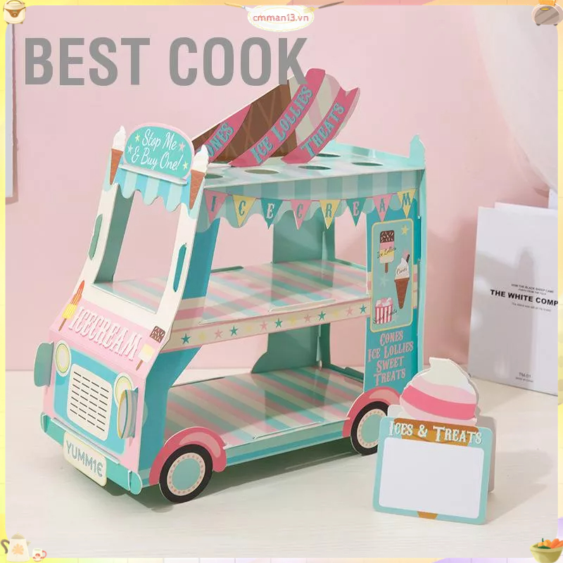 Best cook Xe Hoạt Hình Đế Bánh Bàn Tráng Miệng Tự Làm Giấy Dùng Một Lần Cho Đám Cưới Trang Trí Tiệc Sinh Nhật