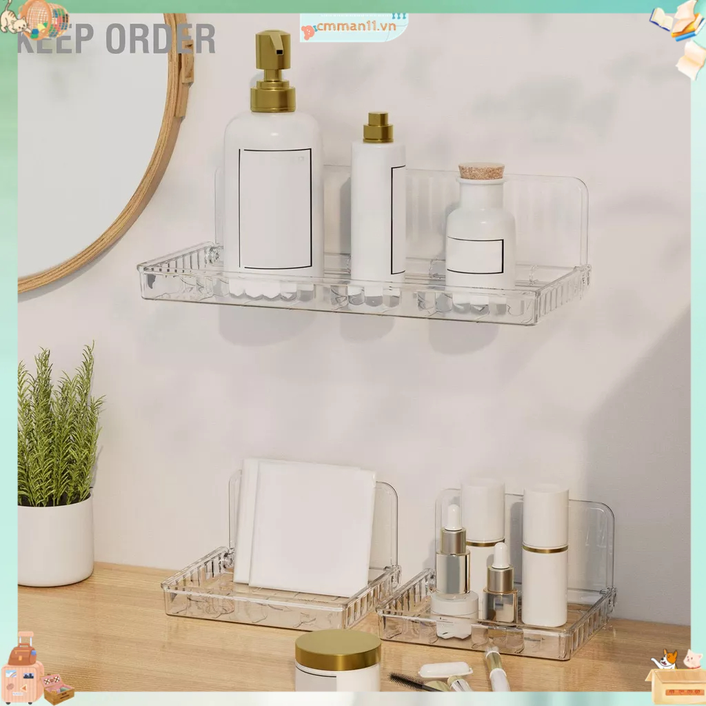 Keep order Treo Tường Gấp Kệ Trong Suốt Đấm Miễn Phí Công Suất Lớn Mạnh Mẽ Có Thể Gập Lại Nổi Cho Phòng Tắm cmman11.vn
