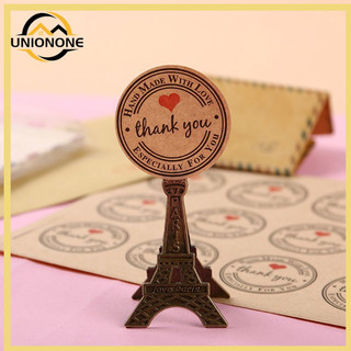 Cuộn 500 nhãn dán in chữ "Thank You" và hình trái tim bằng giấy trang trí album lưu niệm/tiệc cưới