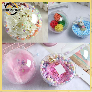 Set 20 quả bóng nhựa trong suốt làm đồ thủ công treo cây thông/trước cửa nhà trang trí lễ giáng sinh DIY