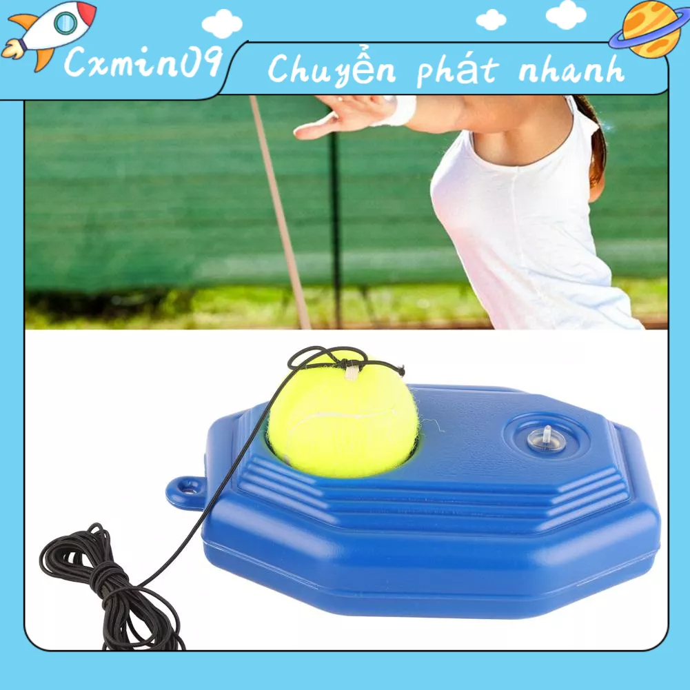 Bộ dụng cụ tập lưng bóng tennis với dây đàn hồi cao su dành cho người một mình RisingGirl