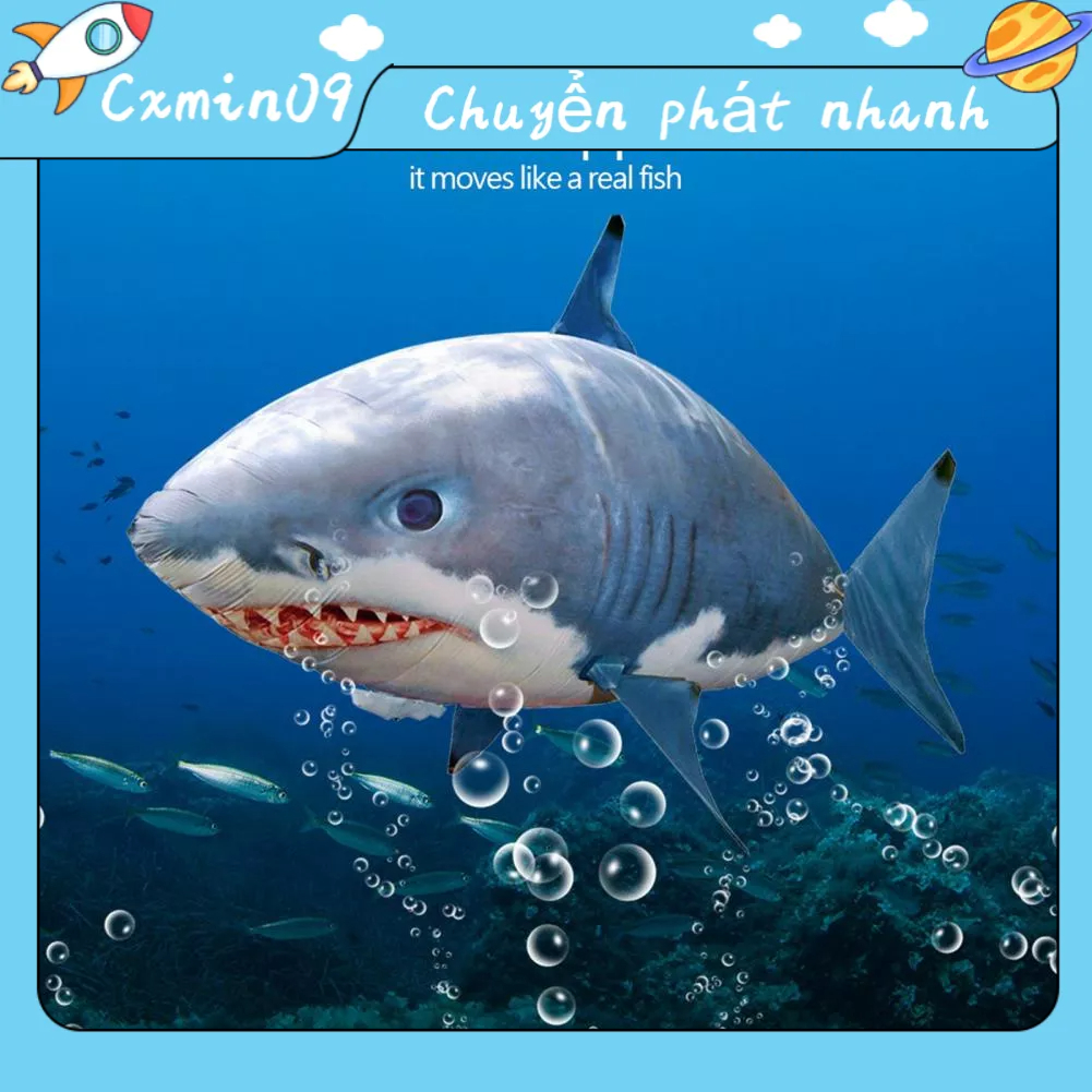 Đồ Chơi Cá MậP Bay ĐiềU KhiểN Từ Xa, Điều Khiển Từ Xa Cá Mập Bay Bơm Hơi RC Bóng Đồ Chơi RisingGirl