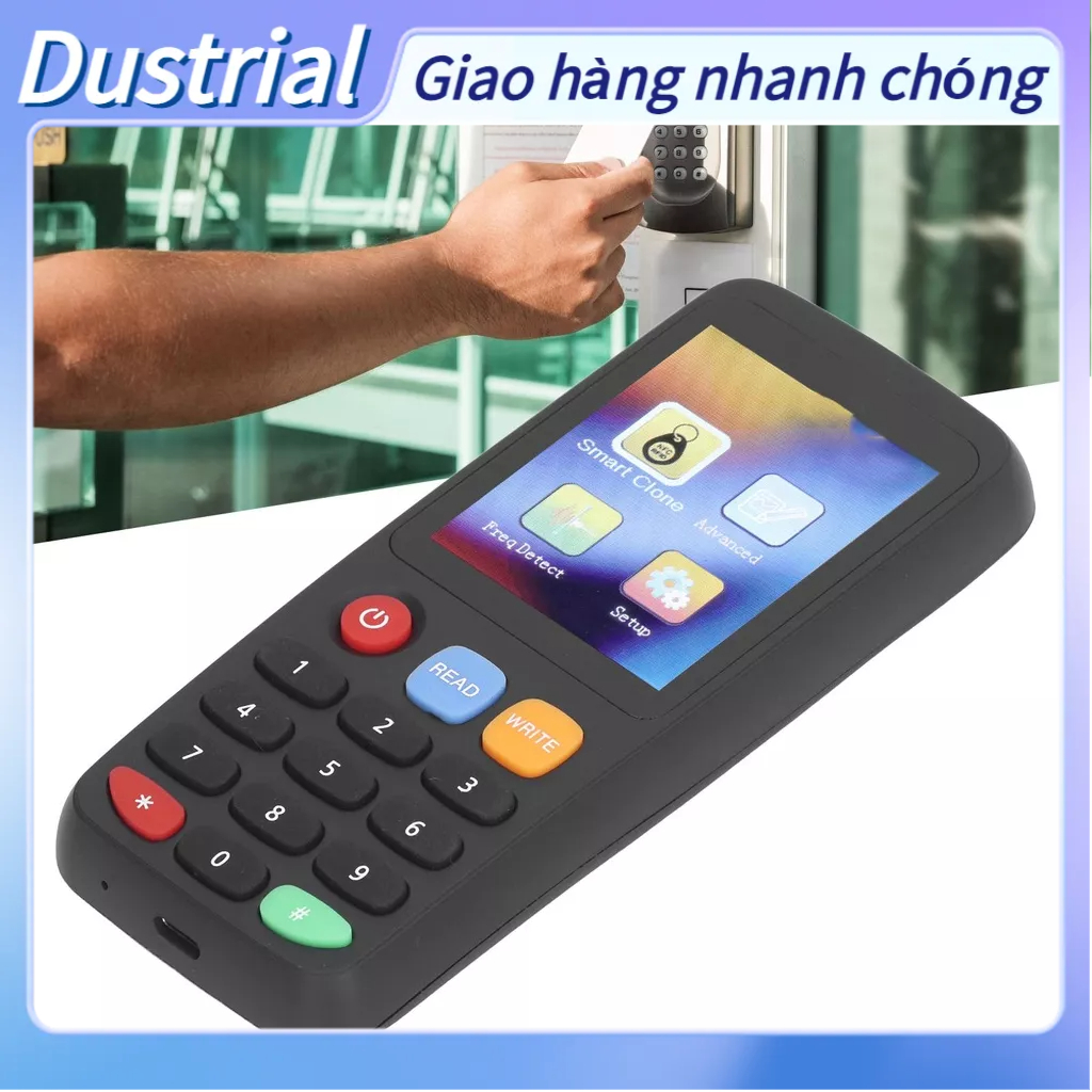 Dustrial Máy sao chép thẻ NFC Nhà văn ID IC Đầu đọc thang máy Sao cho hệ thống kiểm soát truy cập Pin tích hợp