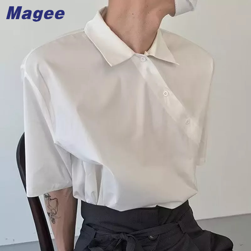 Áo polo Màu Trơn Dáng Rộng Bằng Cotton Thời Trang Hàn Quốc Cho Nam