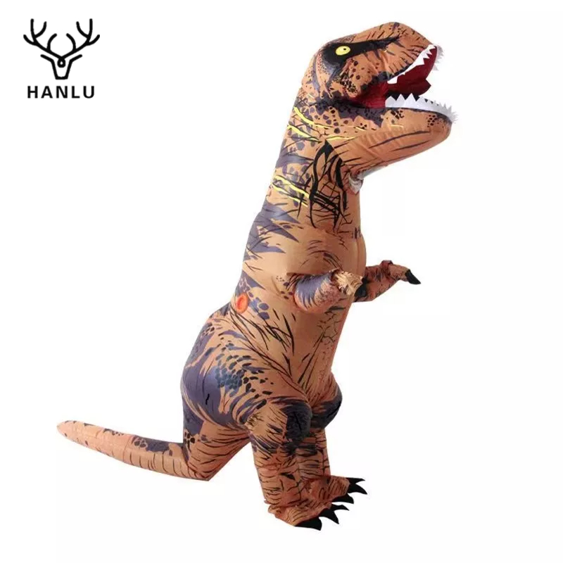 Hanlu tyrannosaurus rex trang phục bơm hơi hiển thị phim hoạt hình vui nhộn halloween chương trình trẻ em phát tờ rơi thật thú vị và thú vị