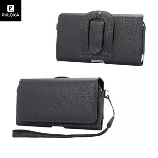 Da PU cổ điển túi đựng điện thoại đeo hông Phiên bản Ngang túi đeo thắt lưng nam