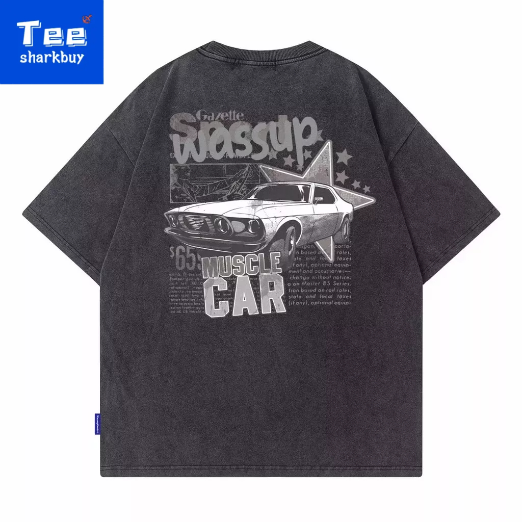 Cổ điển Áo thun nam ngắn tay Local Brand [TEESHARKBUY] Unisex T-shirt 100% cotton Plus Size M-4XL