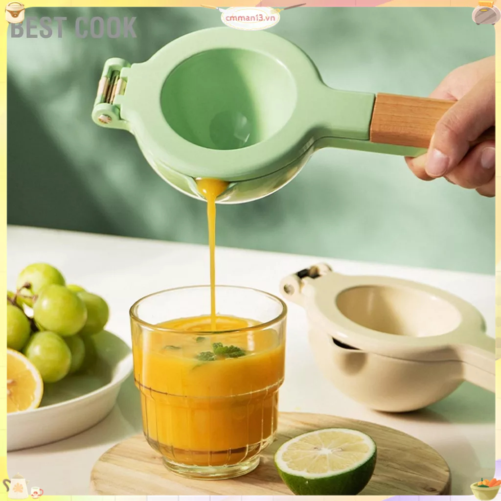 Best cook Máy ép trái cây Citrus Tay cầm bằng gỗ kim loại mạnh Thiết kế công thái học Lớp phủ thực phẩm tay