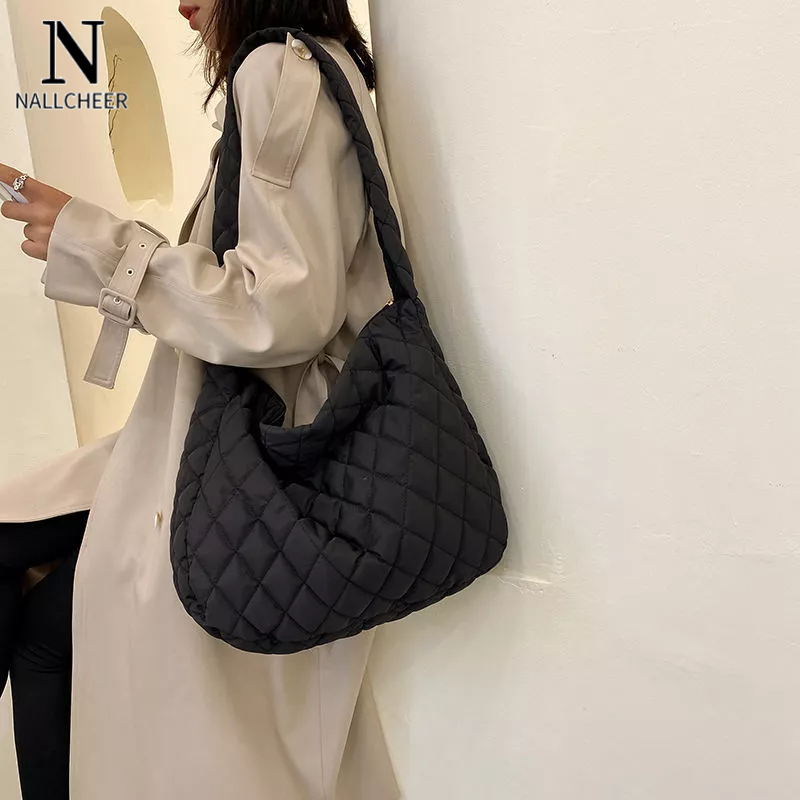 Túi Đeo Chéo Thêu Hình Thoi Sức Chứa Lớn Phong Cách Retro Thời Trang Cho Nữ