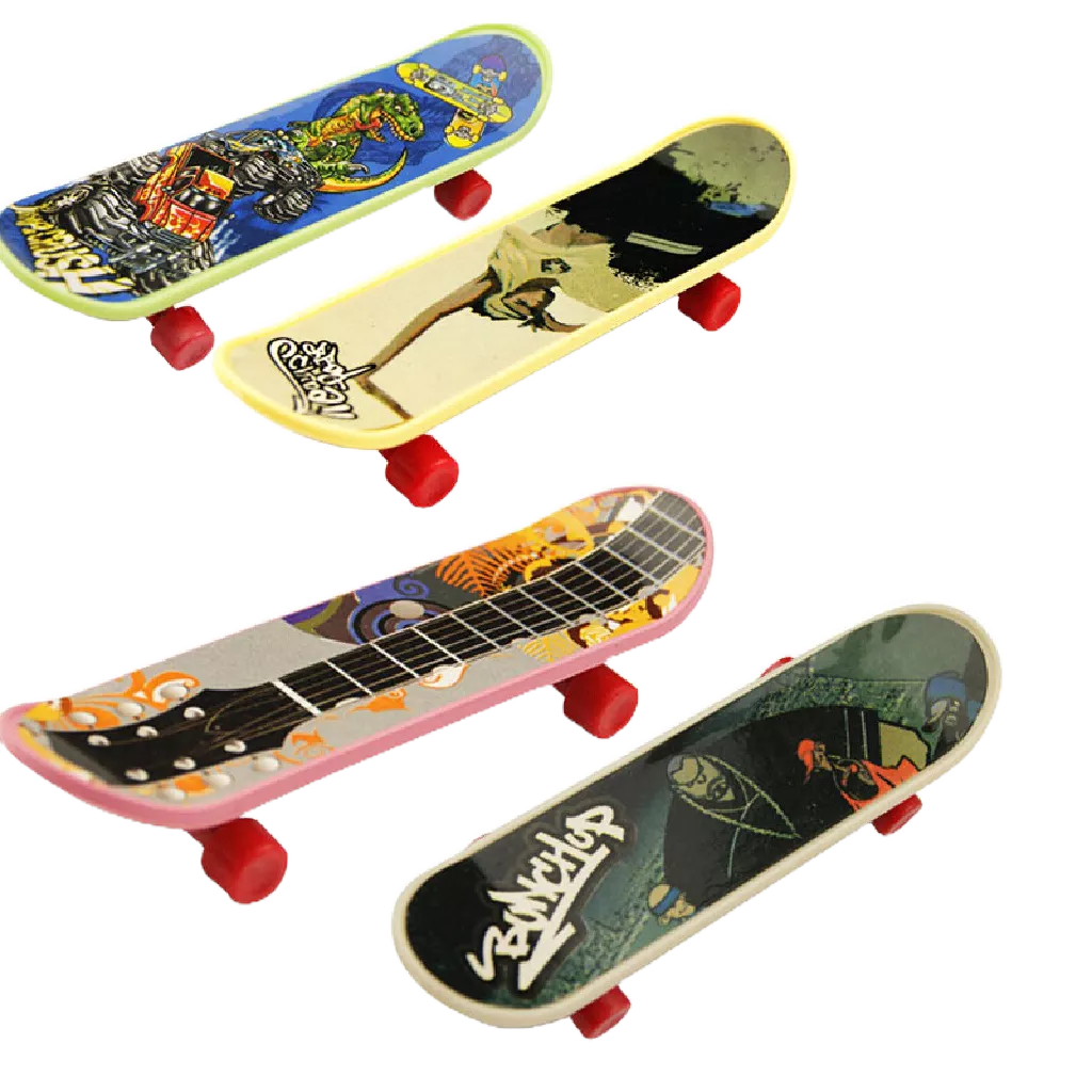 Velishy 1x mini finger board skateboard novelty kids boys girls girls toy gift for party 3.7 "
