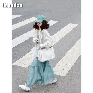 Set đồ nữ 2 mảnh IMAODOU đầm dáng rộng+áo sơ mi trắng chống nắng kiểu Pháp phong cách mới mùa hè 2023 (có thể mua lẻ)