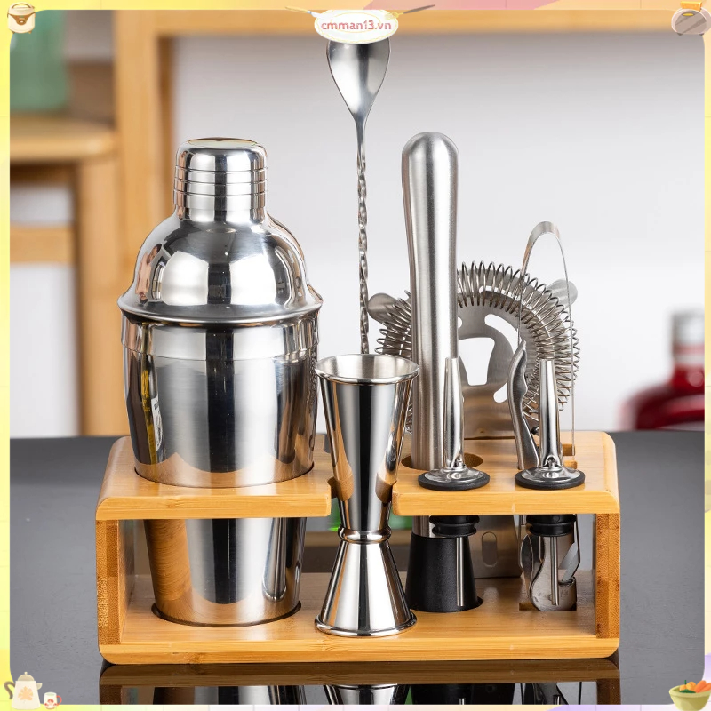 Best cook Bộ bình lắc rượu bằng thép không gỉ dụng cụ thanh lọc lỗ tròn hoàn thiện sáng cho người pha chế