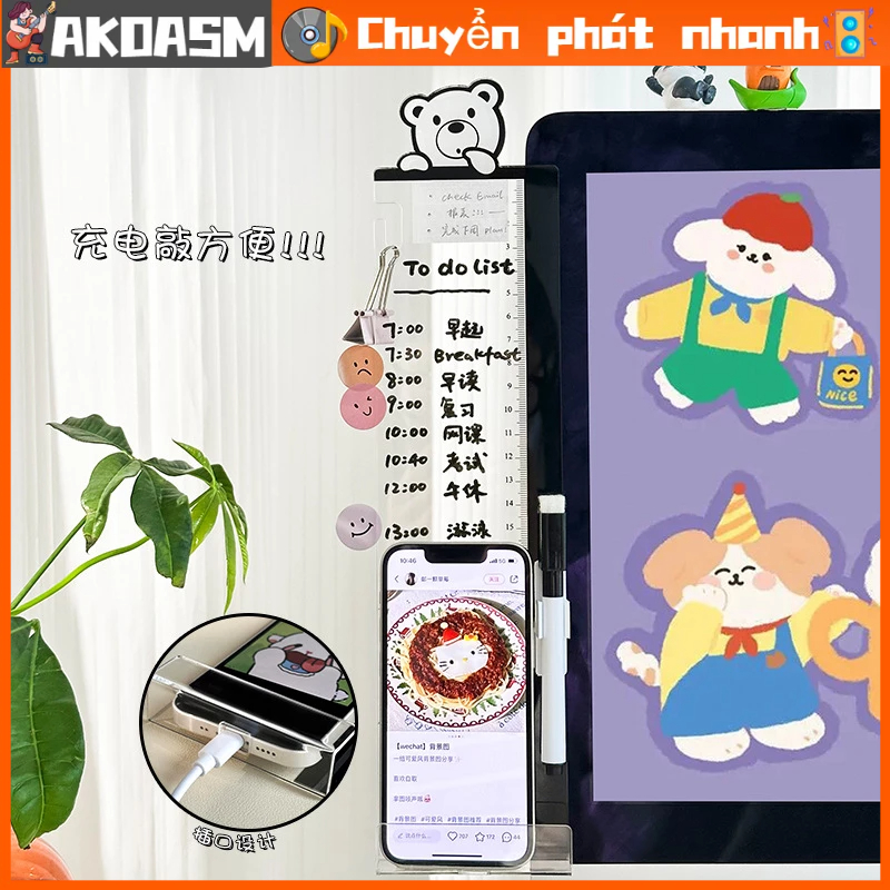 Mặt Máy Tính Bảng Thông Báo Màn Hình Kẹp Dán Nhãn Ghi Chú Nhớ Mẹo Giấy Tường AKOASM
