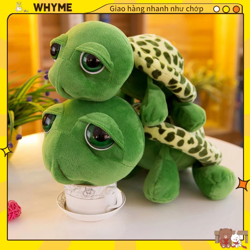 Búp bê nhồi bông hình rùa biển mắt to - Gấu Bông Teddy Con Rùa Xanh Dễ Thương WHYME