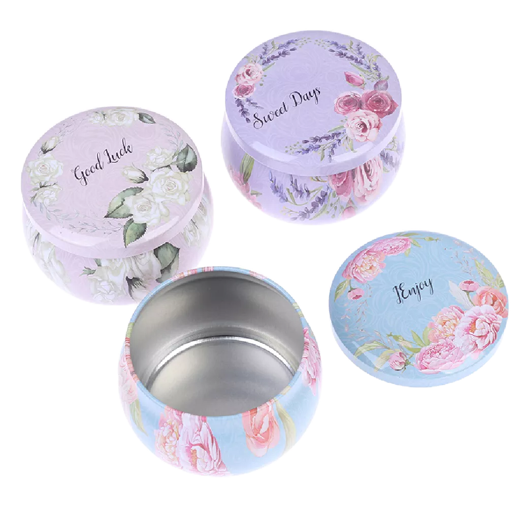 Hộp thiếc rỗng hộp thiếc lon lọ đựng wicks sticker định tâm hương thơm đồ dùng làm đồ tự làm