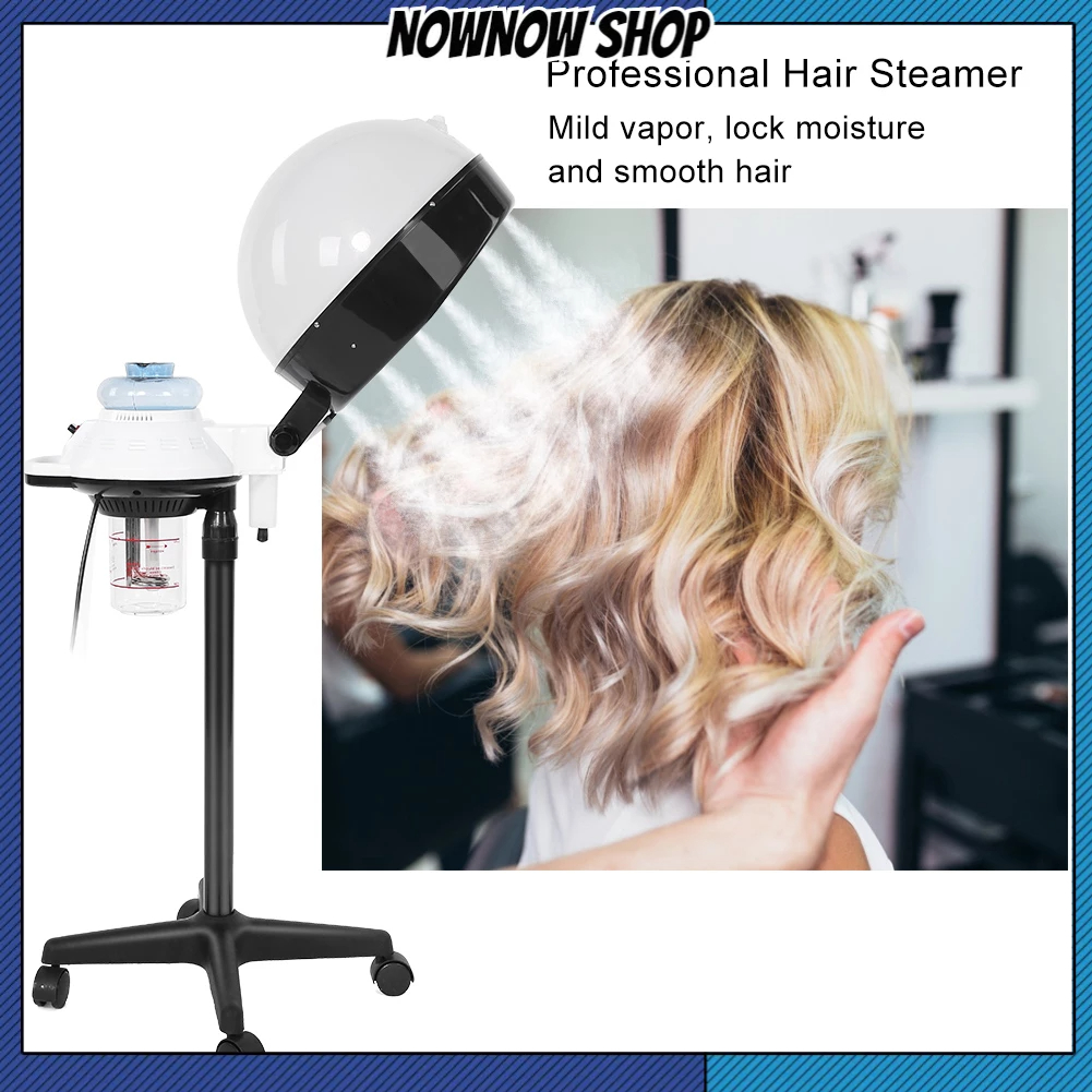 NOWNOW SHOP 👍👍【máy hấp dầu dạng đứng】 Máy hấp tóc Cán đứng Có mũ trùm đầu Thuốc nhuộm Uốn dưỡng Hấp