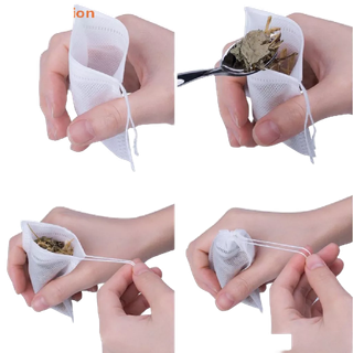 Set 100 túi lọc trà ELEBUY dùng một lần rỗng có mùi thơm với dây cầm