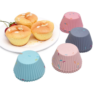 12 cái silicone cake cup muffin cake cup pudding mold baking cake khuôn